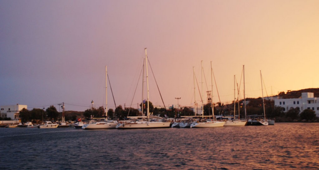 Before the storm the sunset casts an amazing light show